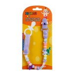 Jofor - attache - sucette pour, clip de sucette, support pour bb, motif dessin - type f06 purple