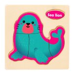 Joint - jouets d'intelligence 3d en bois pour bbs, puzzle animal de dessin anim, jouets educatifs ...