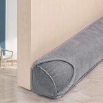 Joint de porte 92 cm gris, stop - vent isolant thermique acoustique, profil triangulaire, coton polyester, ...