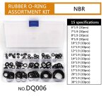 Joints toriques de rechange en caoutchouc durable, 6 - 30mm, 15 tailles, 1. 5 pièces, bricolage, nbr, ... Joints toriques de rechange en caoutchouc durable, 6 - 30mm, 15 tailles, 1. 5 pièces, bricolage, nbr, ...