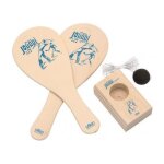 Le vrai jokari du jura - raquettes, socle, balle souple - bois massif - classique, traditionnel - set ...