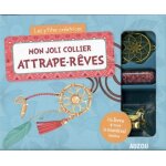 Mon joli collier attrape - rves - avec 1 cordon noir, 1 cordelette en cuir, 2 charms, 1 plume, des perles ...