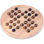 Joli jeu de solitaire anglais, 33 trous en bois 23 cm - 200119