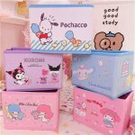 Jolie bote de rangement pliable kuromi my meldoy, 1 pice, bacs a cubes en tissu, paniers de rangement ...