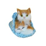 Jolies pantoufles de chat en peluche pour enfants, jouet de simulation d'animal, ornement artisanal, ...