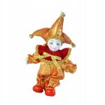 Jolies poupes clown bouffon en porcelaine, statue, art, sculpture, artisanat