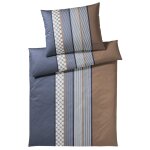 Joop! linge de lit 2 pi�ces - cornflower stripes, comfort - satin, coton, jacquard deep ocean 155x220cm ...