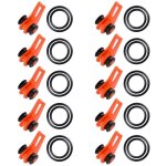 Jooyoo 10 pices / lot canne a pche ple crochet gardien - anneau en silicone en toute scurit iso ...