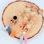 Jouet d'activit�s a suspendre en bois avec hochet pour b�b�, motif etoile et animal, arche pour poussette, ...
