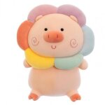 Jouets d'animaux en peluche pour etudiants, peluche douce, cochon sans d�coloration