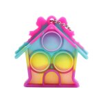 Jouet anti - stress en silicone, bulle de pouss�e arc - en - ciel, anti - stress sensoriel, pendentif ...