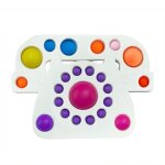Jouet anti - stress en silicone pour enfant, jeu de tlphone, anti - stress, couleur arc - en - ciel, ...