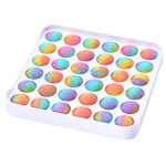 Jouet anti - stress37 - - kit de jeux pop it anti stress a bulles couleur arc en ciel pour enfant, ensemble ...