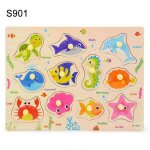 Jouet d'apprentissage montessori pour b�b�, puzzle en bois, planche d'embrayage, jouet d'apprentissage ...