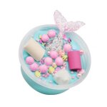 Jouet en argile anti - stress pour enfants, fausse queue de sir�ne color�e, visqueuse et moelleuse