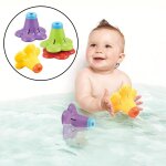 Jouet de baignoire educatif pour b�b�, 4 pi�ces, tasse a empiler, style fleur, embo�tement