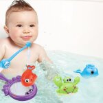 Jouets de bain 2 en 1 pour bébé, etanche, sûr, baignoire amusante, jeux de société de pêche, apprentissage ... Jouets de bain 2 en 1 pour bébé, etanche, sûr, baignoire amusante, jeux de société de pêche, apprentissage ...