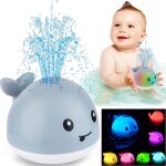 Jouets de bain pour b�b�, jouet de bain d'eau de pulv�risation automatique de baleine avec lumi�re led, ...