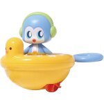 Jouets de bain pour b�b� et enfant en bas age avec jet d'eau, forme de lions dans un bateau, a placer ...