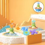 Jouets de bain crocodile arroseur a piles, jeu d'eau flottant mignon, baignoire a jet d'eau, pagayer, ...