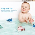 Jouet de bain pour enfants, dessin anim d'animaux mignons, horloge sous - marine, natation, eau, baignoire ...