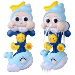 Jouets de bain en forme de baleine, dessin anim� oc�an, mignon bec de baleine, poup�e de bain pour b�b�s, ...