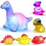 Jouets de bain en forme de dinosaure flottant, 6 pi�ces, ensemble lumineux pour les tout - petits, baignoire ...