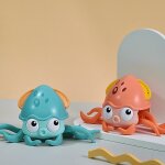 Jouet de bain pieuvre pour bb, corde tire, ramper, horloge, crabe, terrain de natation, jouets de ...