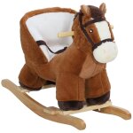 Jouet � bascule cheval pour enfant + 18 mois effet sonore poign�es repose - pieds si�ge ceinture r�glable ...
