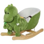 Jouet  bascule dinosaure pour enfant + 18 mois 32 musiques peluche bb dino inclus vert