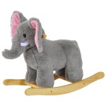 Jouet  bascule lphant pour enfant + 18 mois effet sonore poignes gris