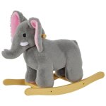 Jouet � bascule �l�phant pour enfant + 18 mois effet sonore poign�es gris