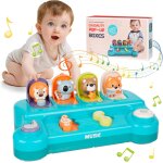 Jouet pour bb 1 an, jouet montessori avec animaux musique pour enfant 1 2 3 4 ans fille garon, pop ...