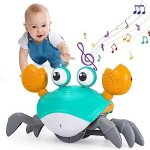 Jouet b�b� enfant 1 an, led musical capteur interactif crabe rampant jouet pour b�b� 6 9 12 24 mois, ...