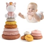 Jouet b�b� hochet tour educative 7 anneaux avec figurine cheval pour dentition et motricit� d�s 6 mois ...