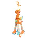 Jouet pour berceau, peluche pour si��ge auto pour enfants, doudou sensoriel orange pour les voyages et ...