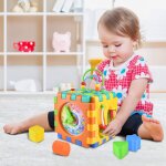 Jouet en bois 6 - en - 1 multifonction labyrinthe de perles pour enfant jouet educatif interactif cadeau ...
