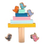 Jouets en bois pour b�b�s, blocs de construction, jeu a empiler en forme de dinosaure, couche d'�quilibre, ...