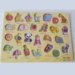 Jouets en bois pour l'education de la petite enfance, grand panneau de 26 lettres, planche d'assortiment ...