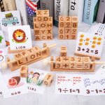 Jouet en bois pour enfants, apprentissage des maths, manipulateur de nombres et de symboles, puzzle educatif ...