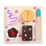 Jouets en bois pour enfants, planche a d�couper les fruits et l�gumes, jouet de la vie r�elle, jeu educatif ...