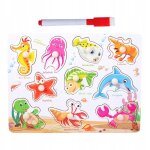 Jouets en bois pour parents et enfants, jeu de puzzle de formes, idal pour les tout - petits et l'ocan ...