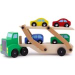 Jouet camion en bois a monter soi - mme, remorque a double pont, modle de voiture pour enfants, jouets ...