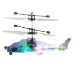 Jouet de chasse transparent, suspension a induction, h�licopt�re, geste, induction, lumi�re color�e, ...