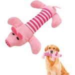 Jouet pour chien, jouet chien en forme cochon, cochon en peluche ray� pour petites et grandes races, ...