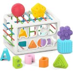 Jouets de classification des formes pour bébé, cubes colorés avec elastiques pour les plus de 18 mois, ... Jouets de classification des formes pour bébé, cubes colorés avec elastiques pour les plus de 18 mois, ...