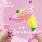 Jouet classique a presser, cadeau de nol, boule banane en eponge, anti - stress, interactif parent - ...