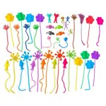 Jouets collants extensibles et extensibles pour enfants, 20 pi�ces, paume collante d'escalade, mains ...