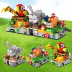Jouet de construction pour animaux, jouet avec animaux, blocs de construction de liens 3 en 1, figurines ...