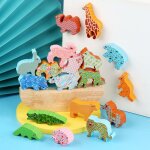 Jouet de construction et d'empilage en bois pour garon, style montessori, jeux de socit o l'empilage ...